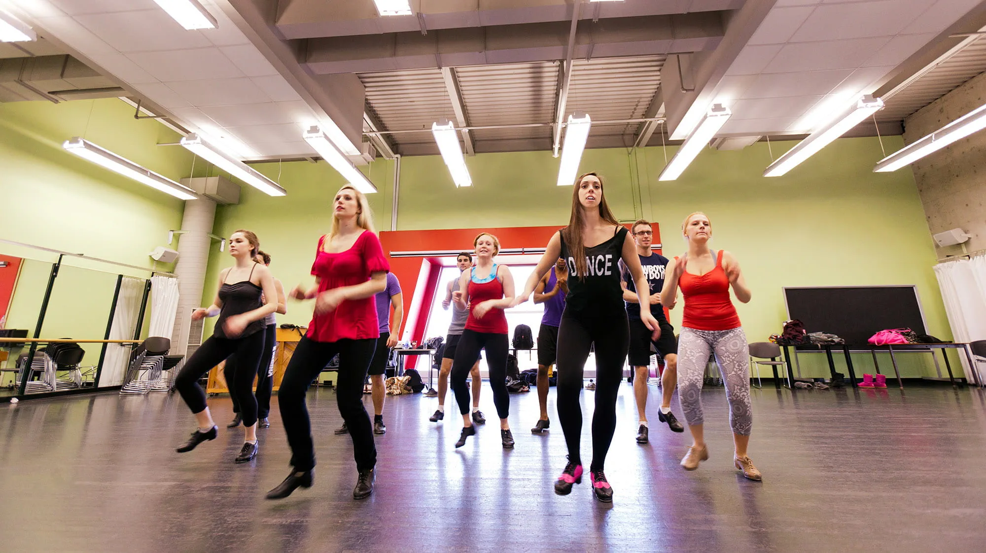 ALL STARS dance studio workspace with class schedules and planning notes