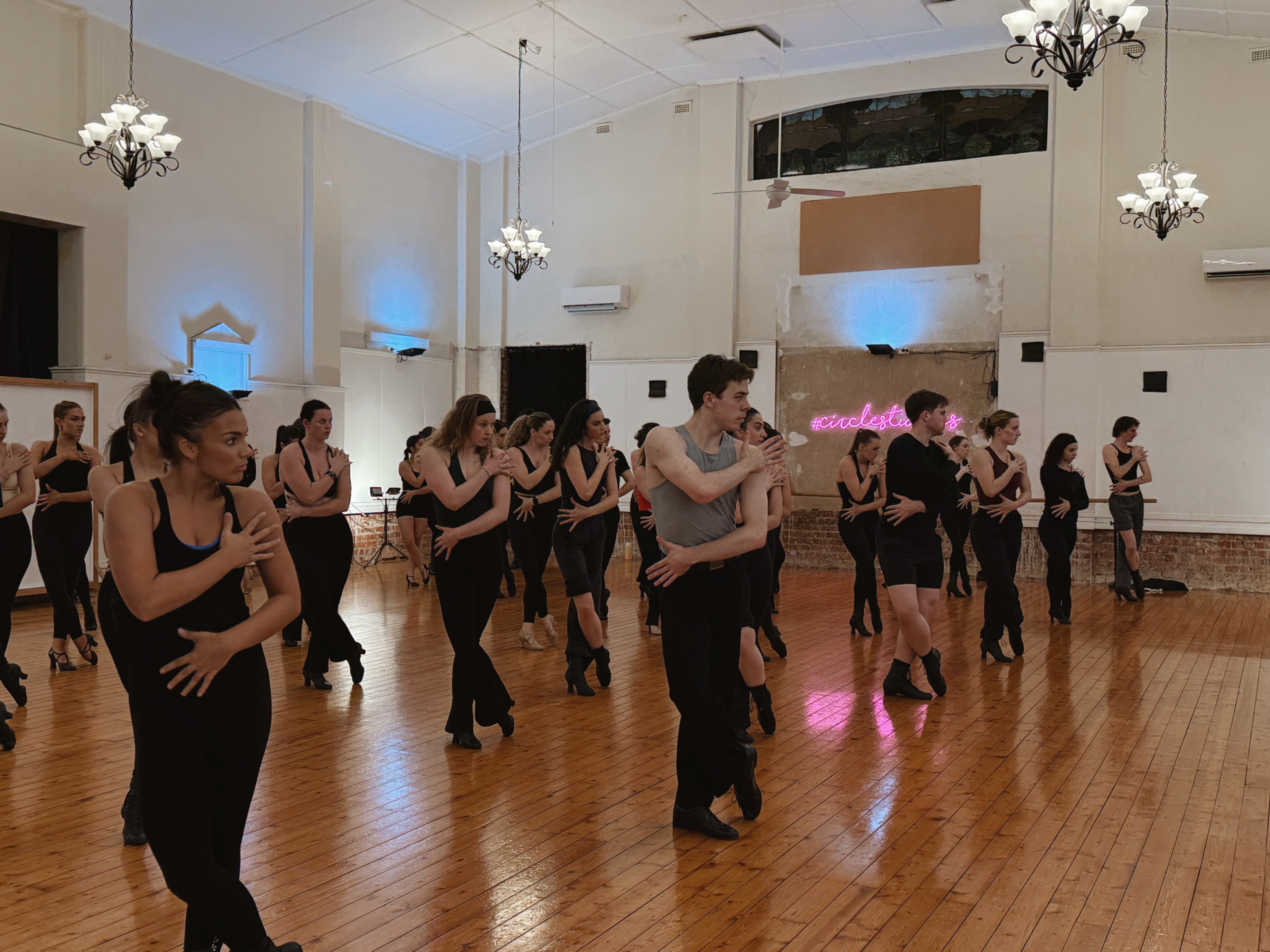 Dynamic urban dance atmosphere representing creativity, rhythm, and movement